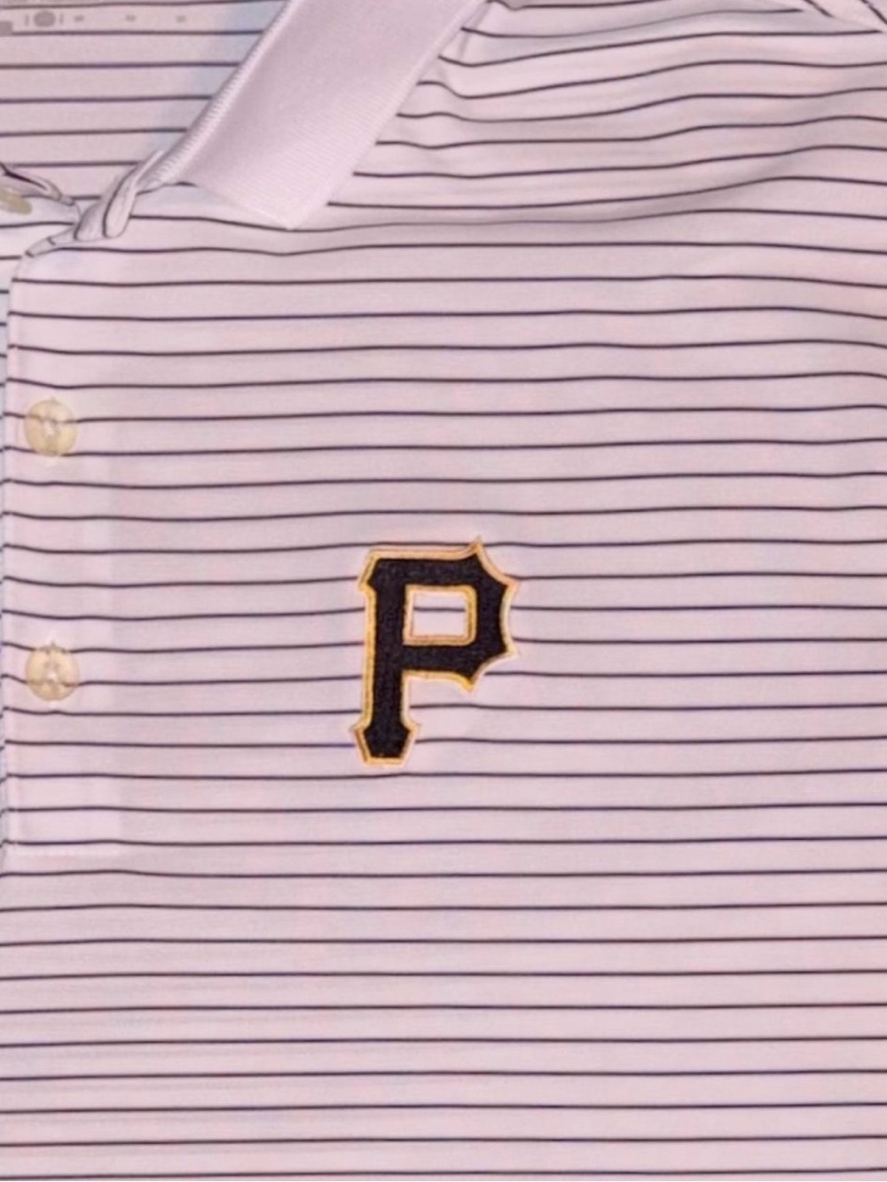 Nike Golf Pittsburgh Pirates Tour Performance Dri-FIT Striped Polo Men’s M